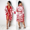 LEVEL S390012 Robe Set For Women Bath Money Robe Sexy Femmes Shower Designer Robe